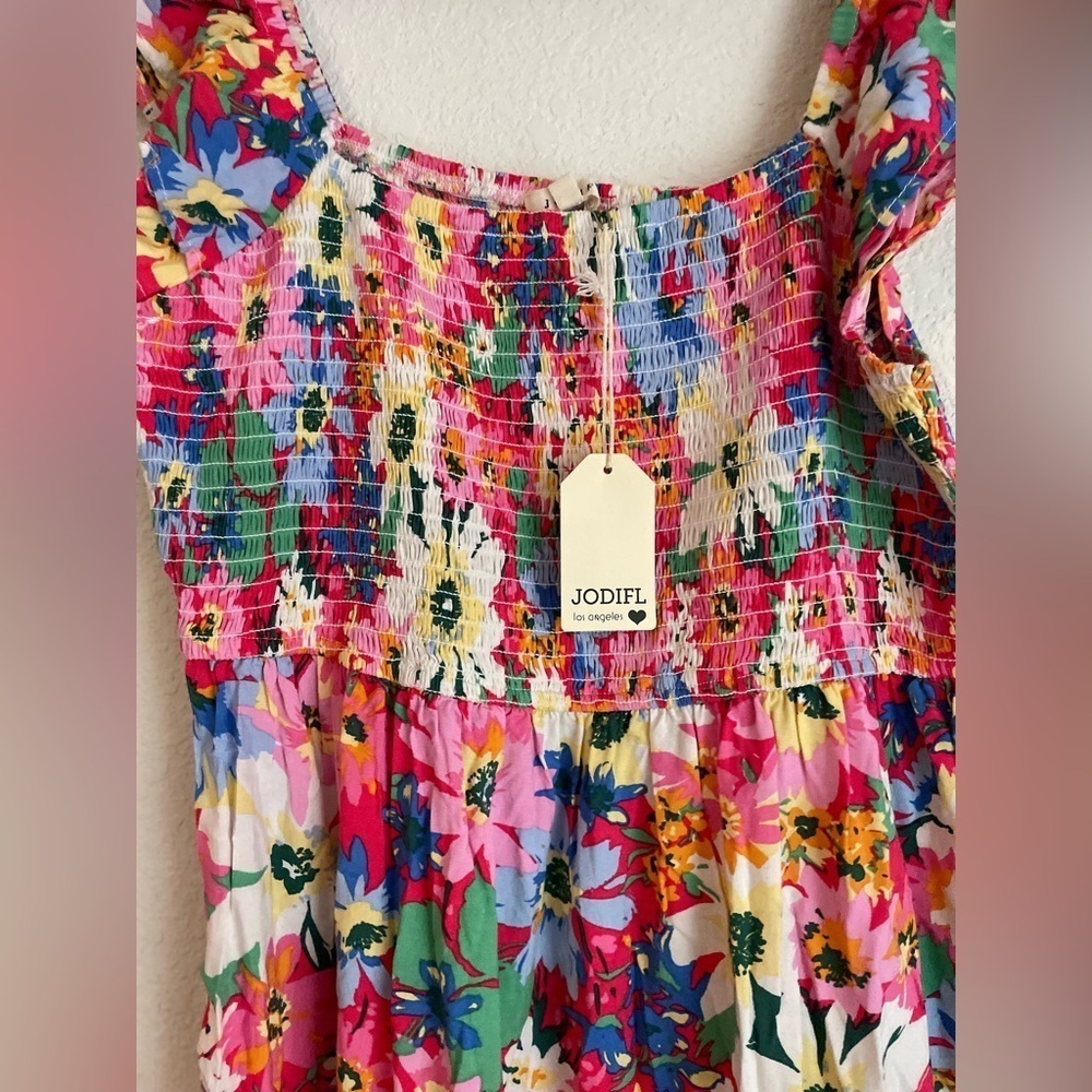 JODIFL Walk in the Flowers Colorful Floral Maxi Dress size S-NWT - Picture 5 of 8